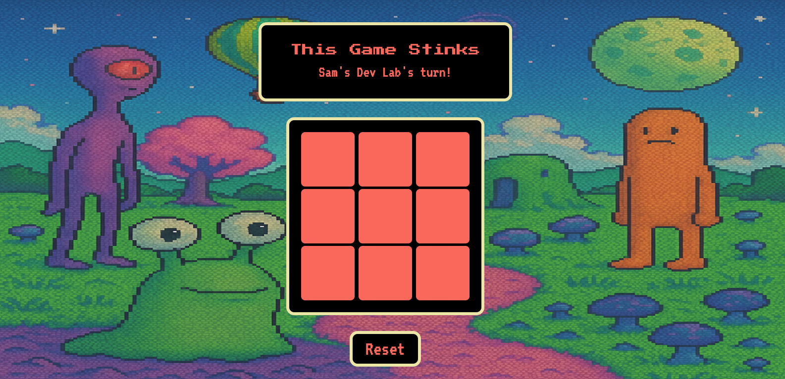 Screenshot of Tic-Tac-Terror game